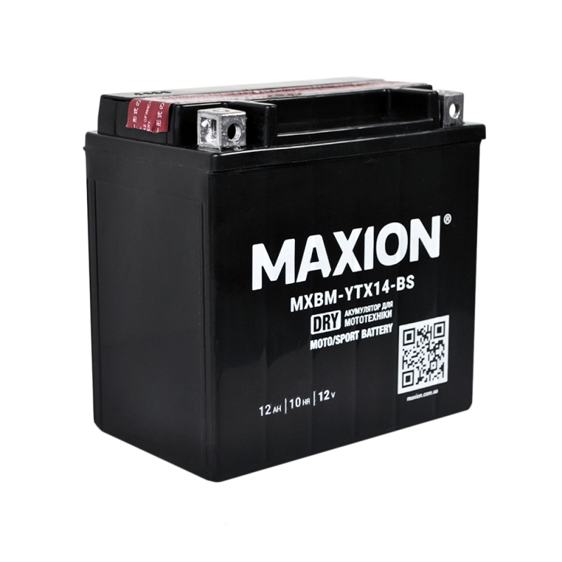 Мото акумулятор MAXION MXBM-YTX14-BS (12V, 12Ah, 160A, +/-)