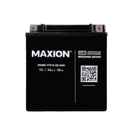 Мото акумулятор MAXION MXBM-YTX14-BS (12V, 12Ah, 160A, +/-)