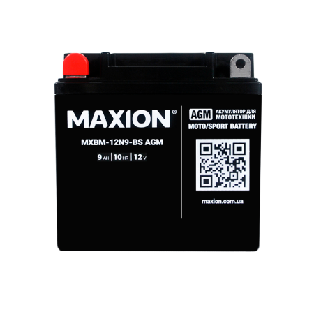 MOTO AGM 12N9-BS MAXION  (12V, 9A) 8шт/ящ