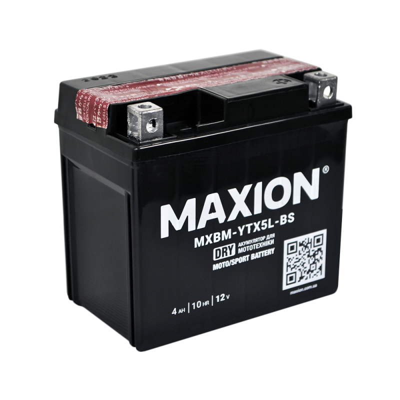 Мото акумулятор MAXION MXBM-YTX5L-BS (12V, 5Ah, 70A, -/+)