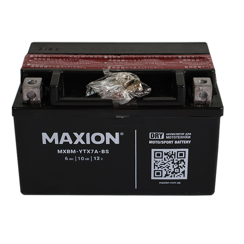Мото акумулятор MAXION MXBM-YTX7A-BS (12V, 7Ah, 90A, +/-)