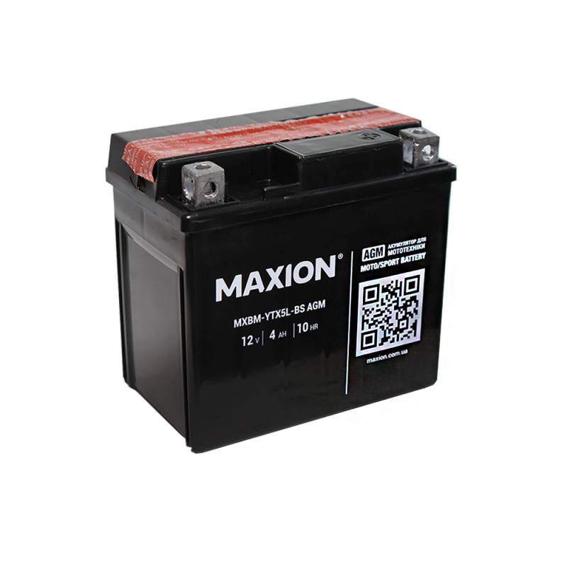 Мото акумулятор MAXION MXBM-YTX5L-BS (12V, 5Ah, 70A, -/+)