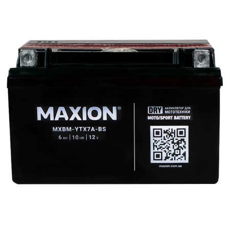 Мото акумулятор MAXION MXBM-YTX7A-BS (12V, 6Ah, 90A, +/-)