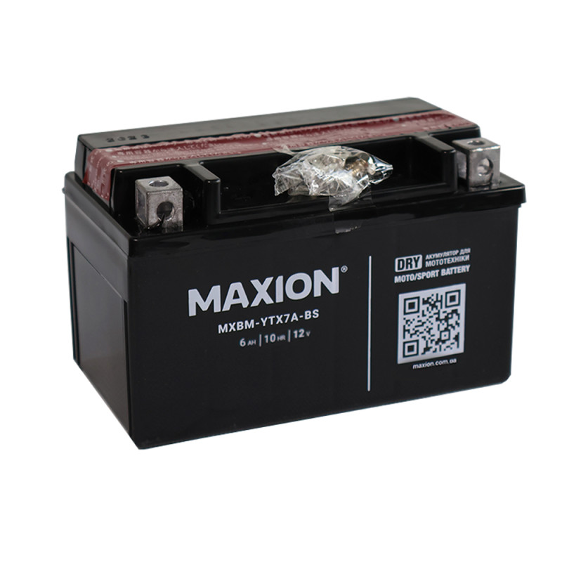 Мото акумулятор MAXION MXBM-YTX7A-BS (12V, 6Ah, 90A, +/-)