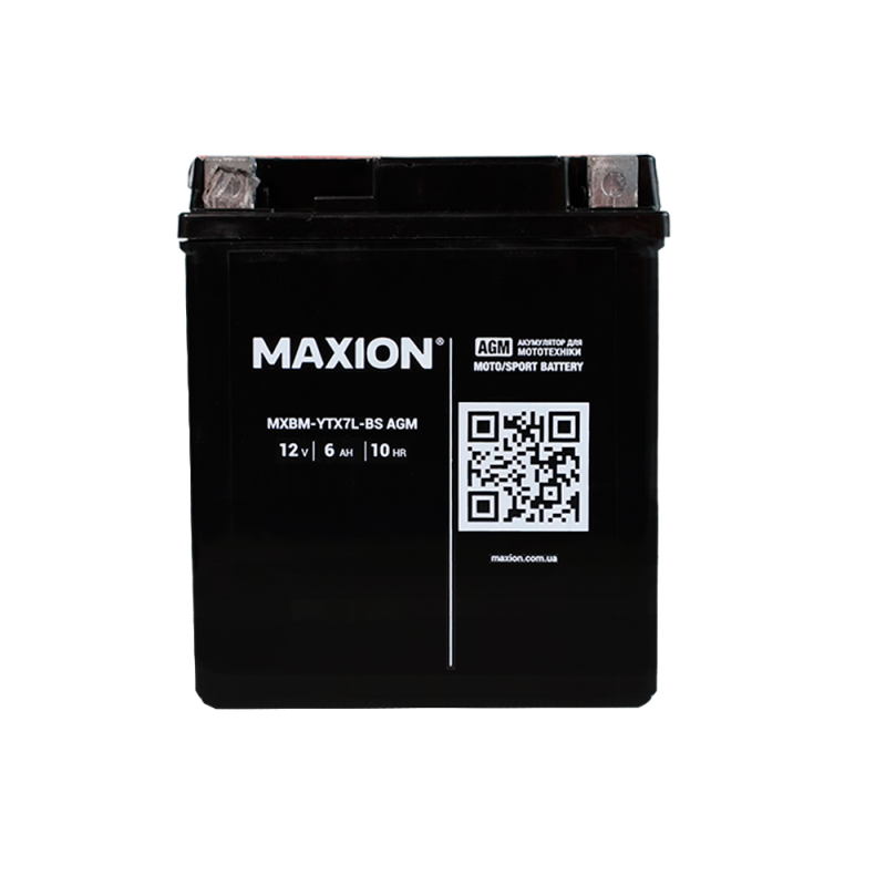 Мото акумулятор MAXION MXBM-YT7-BS (12V, 6,5Ah, 70A, +/-)