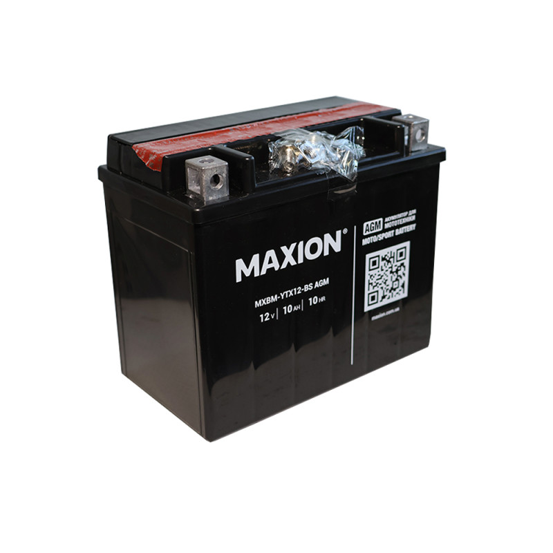 Мото акумулятор MAXION MXBM-YTX12-BS (12V, 10Ah, 180A, +/-)
