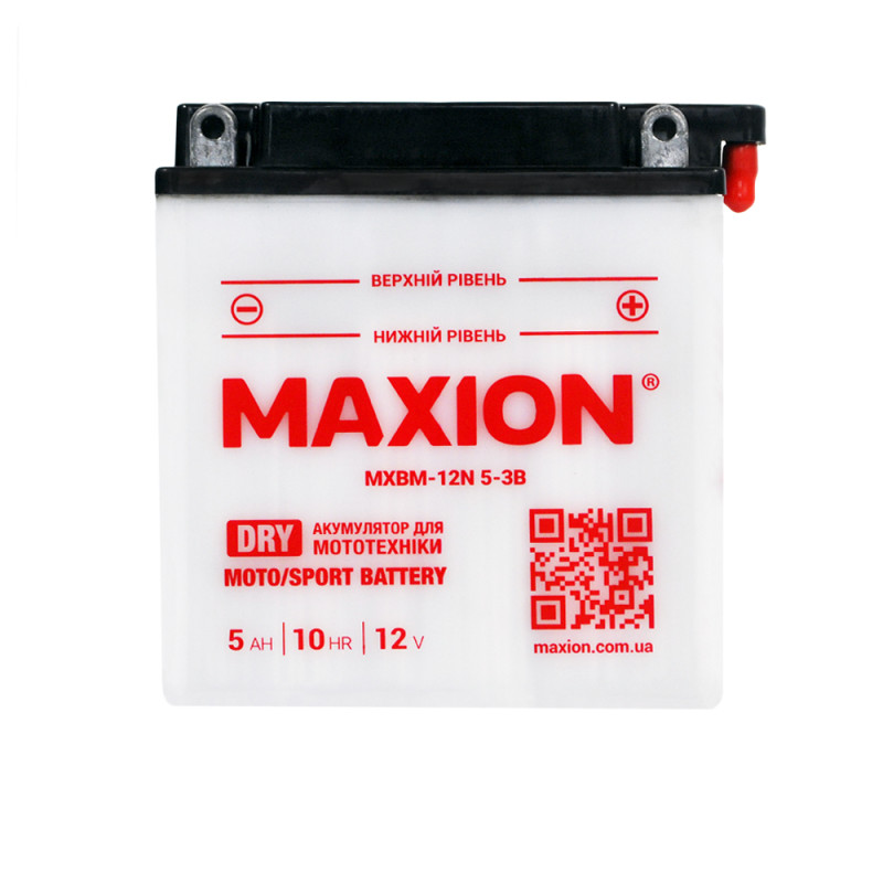 Мото акумулятор MAXION 12V 5A R+ (правий +) 12N 5-3B
