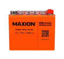 Мото акумулятор MAXION 24MXBM-YB16L-BS GEL (12V, 19Ah, 240A, -/+)