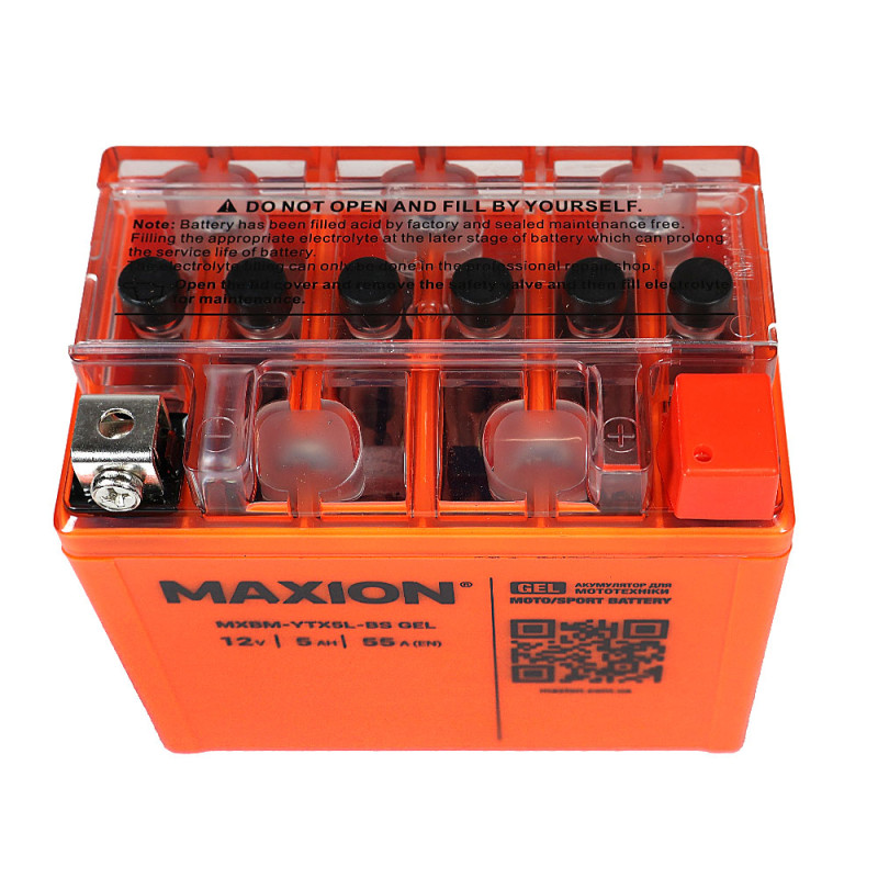 Мото акумулятор MAXION 24MXBM-YTX5L-BS GEL (12V, 5Ah, 55A, -/+)