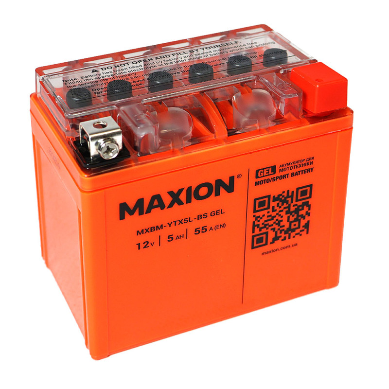 Мото акумулятор MAXION 24MXBM-YTX5L-BS GEL (12V, 5Ah, 55A, -/+)