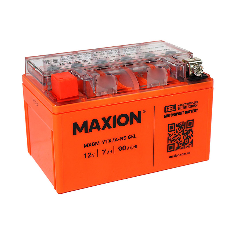 Мото акумулятор MAXION 24MXBM-YTX7A-BS GEL (12V, 7Ah, 90A, +/-)