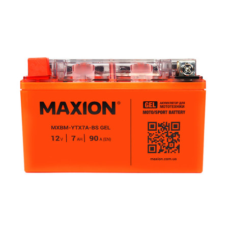 Мото акумулятор MAXION 24MXBM-YTX7A-BS GEL (12V, 7Ah, 90A, +/-)