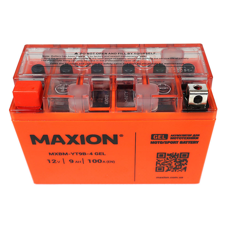 Мото акумулятор MAXION 24MXBM-YT9B-4 GEL (12V, 9Ah, 100A, +/-)