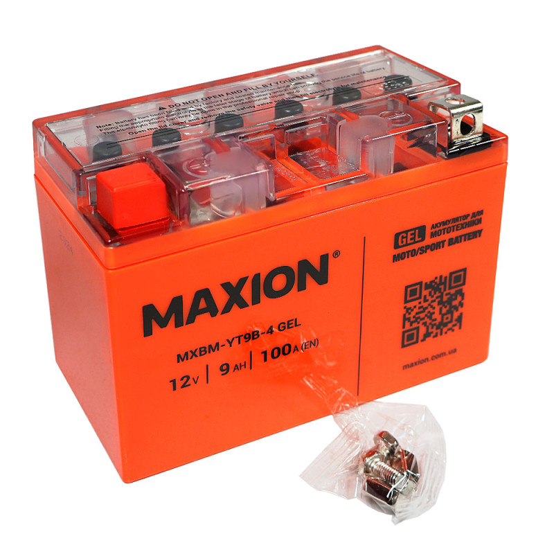 Мото акумулятор MAXION 24MXBM-YT9B-4 GEL (12V, 9Ah, 100A, +/-)