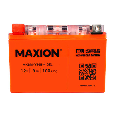 Мото акумулятор MAXION 24MXBM-YT9B-4 GEL (12V, 9Ah, 100A, +/-)