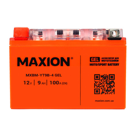 Мото акумулятор MAXION 24MXBM-YT9B-4 GEL (12V, 9Ah, 100A, +/-)
