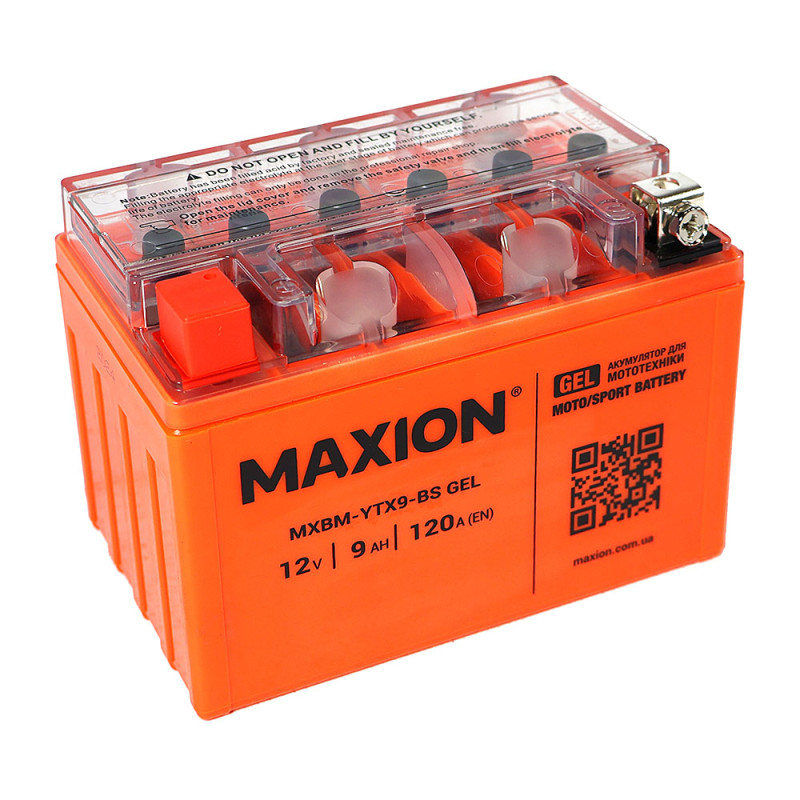 Мото акумулятор MAXION 24MXBM-YTX9-BS GEL (12V, 9Ah, 120A, +/-)