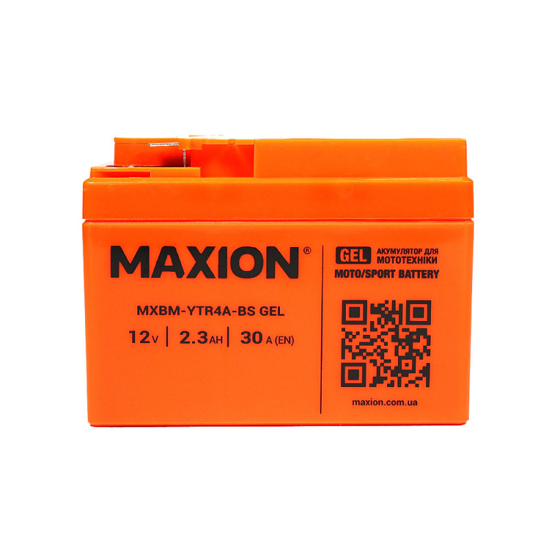 Мото акумулятор MAXION 24MXBM-YTR4A-BS GEL (12V, 2,3Ah, 30A, -/+)
