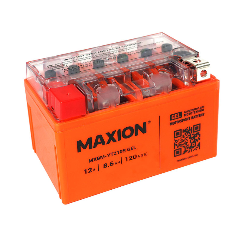 Мото акумулятор MAXION 24MXBM-YTZ10S GEL (12V, 8,6Ah, 120A, +/-)