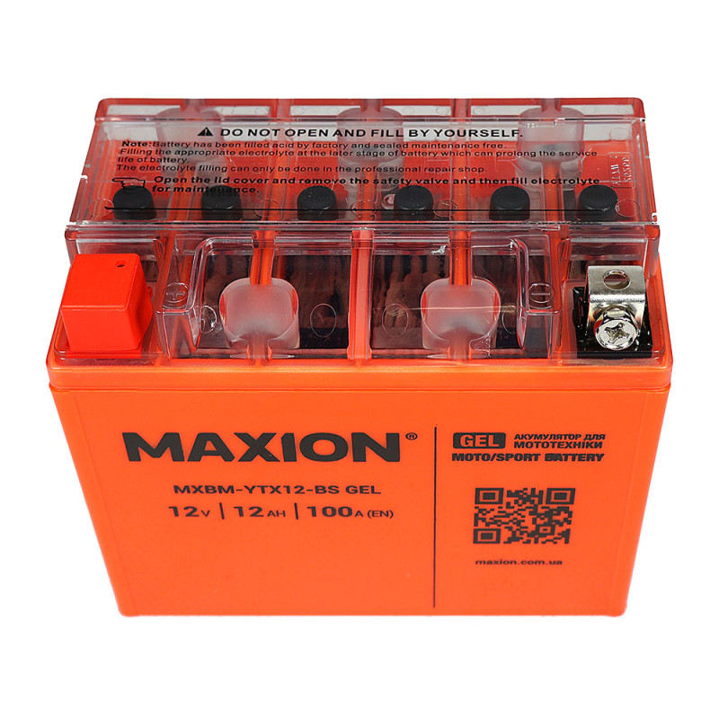 Мото акумулятор MAXION 24MXBM-YTX12-BS GEL (12V, 12Ah, 100A, +/-)