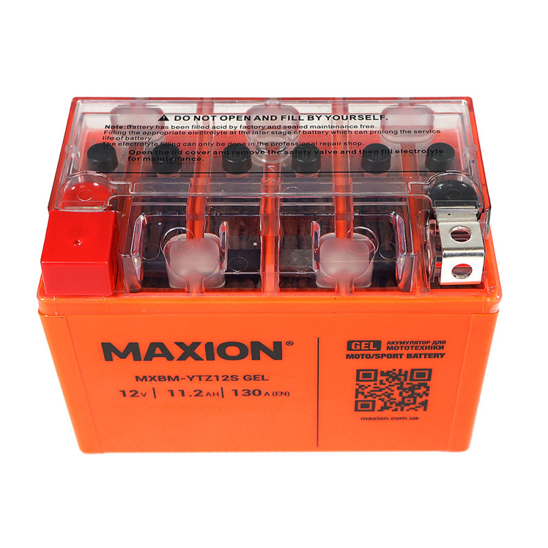 Мото акумулятор MAXION 24MXBM-YTZ12S GEL (12V, 11,2Ah, 130A, +/-)