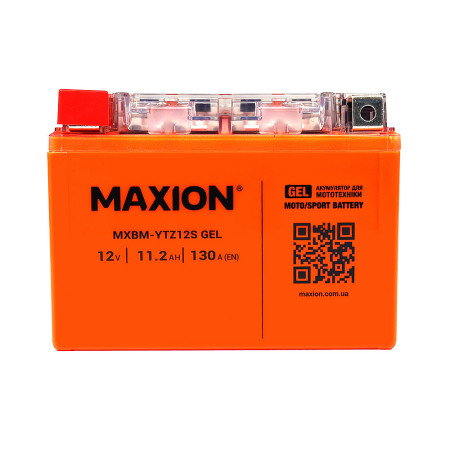 Мото акумулятор MAXION 24MXBM-YTZ12S GEL (12V, 11,2Ah, 130A, +/-)