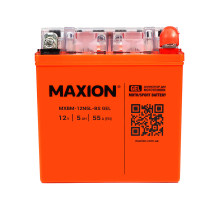 Мото акумулятор MAXION 24MXBM-12N5L-BS GEL (12V, 5Ah, 55A, -/+)