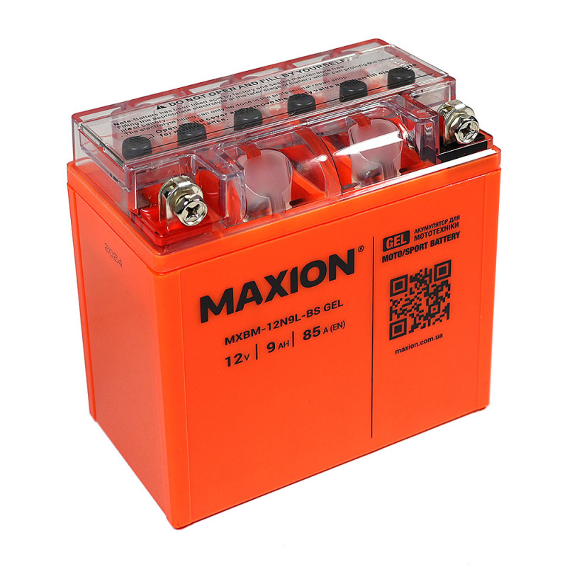 Мото акумулятор MAXION 24MXBM-12N9L-BS GEL (12V, 9Ah, 85A, +/-)