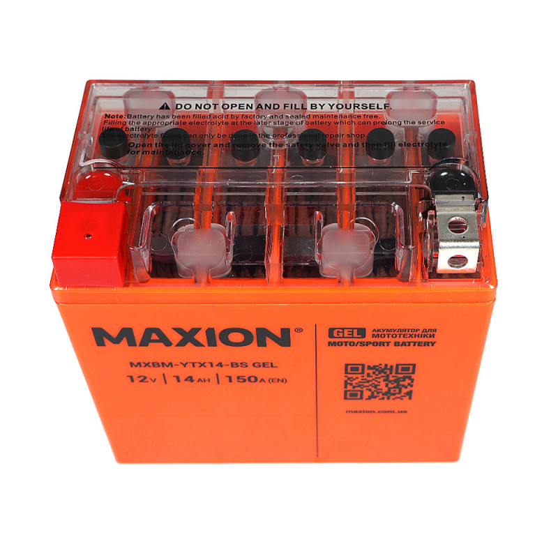 Мото акумулятор MAXION 24MXBM-YTX14-BS GEL (12V, 14Ah, 150A, +/-)