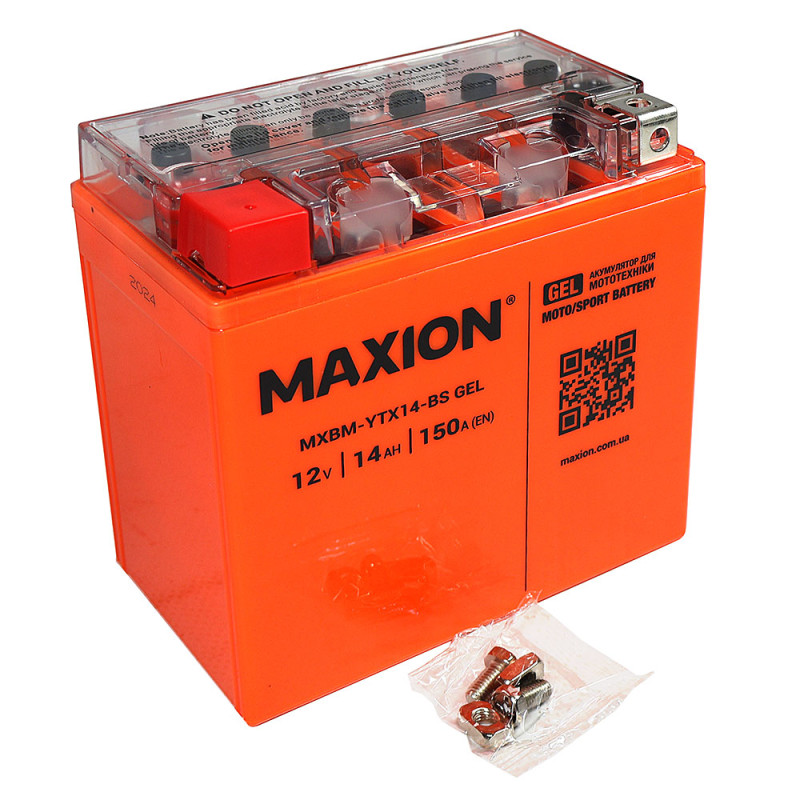 Мото акумулятор MAXION 24MXBM-YTX14-BS GEL (12V, 14Ah, 150A, +/-)