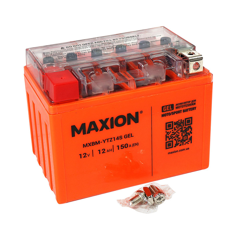 Мото акумулятор MAXION 24MXBM-YTZ14S GEL (12V, 12Ah, 150A, +/-)