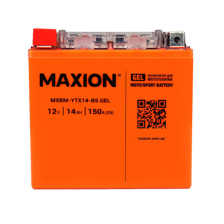 Мото акумулятор MAXION 24MXBM-YTX14-BS GEL (12V, 14Ah, 150A, +/-)