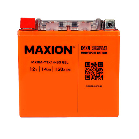 Мото акумулятор MAXION 24MXBM-YTX14-BS GEL (12V, 14Ah, 150A, +/-)