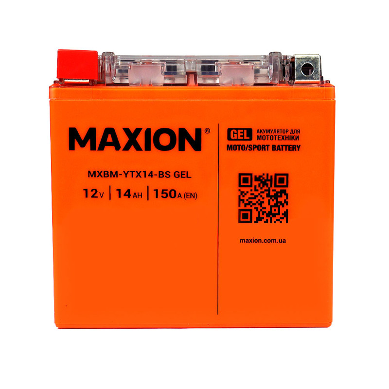 Мото акумулятор MAXION 24MXBM-YTX14-BS GEL (12V, 14Ah, 150A, +/-)