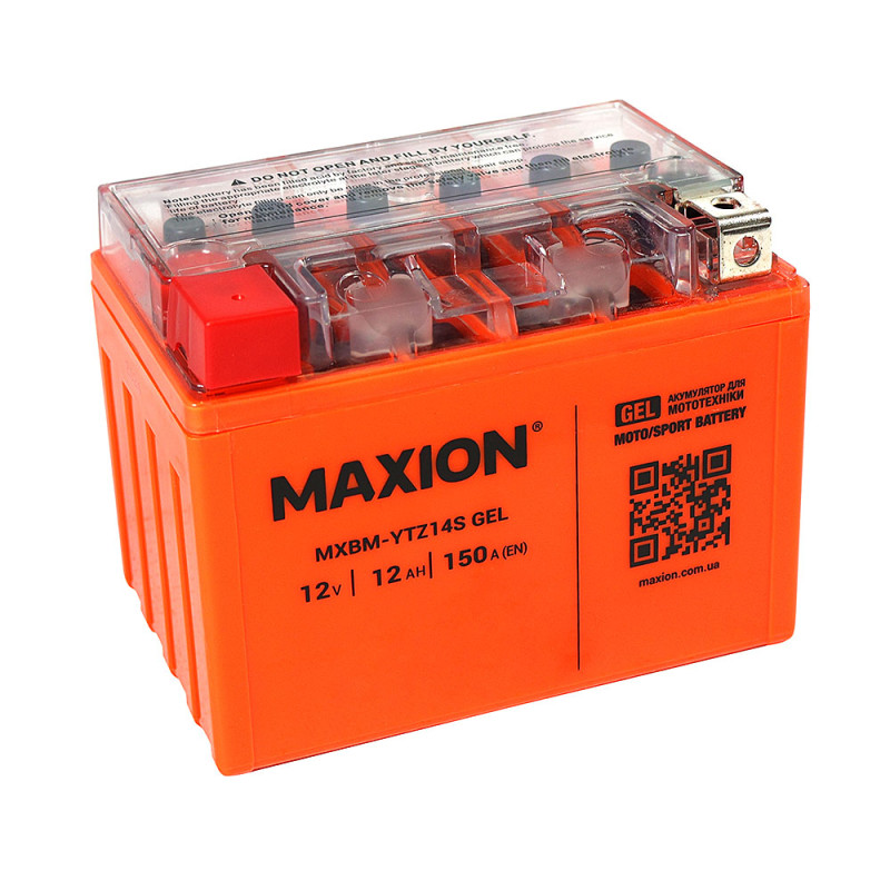 Мото акумулятор MAXION 24MXBM-YTZ14S GEL (12V, 12Ah, 150A, +/-)