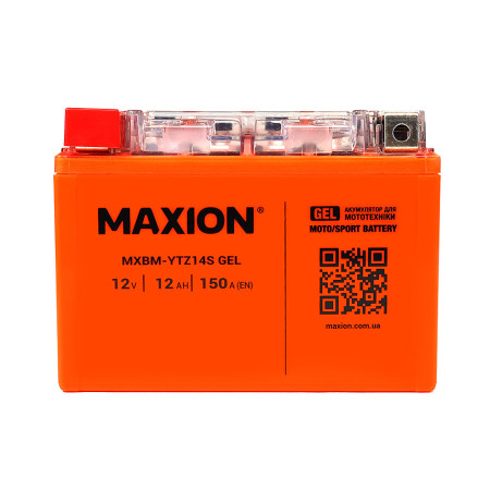 Мото акумулятор MAXION 24MXBM-YTZ14S GEL (12V, 12Ah, 150A, +/-)