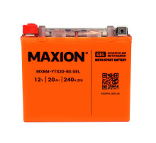 Мото акумулятор MAXION 24MXBM-YTX20-BS GEL (12V, 20Ah, 240A, +/-)