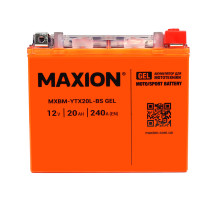 Мото акумулятор MAXION 24MXBM-YTX20L-BS GEL (12V, 20Ah, 240A, -/+)