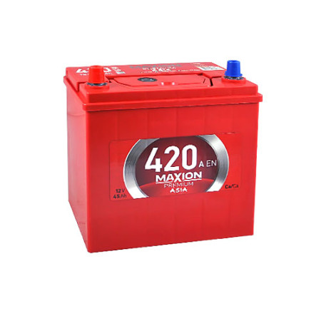 Автомобільний акумулятор MAXION Premium Asia 45Аh 420A R+ (NS40)
