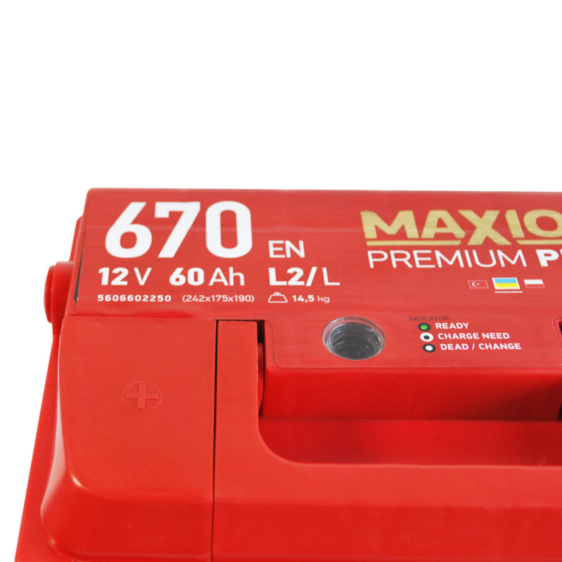 Автомобільний акумулятор MAXION Premium Plus  60Аh 670A L+ (L2)