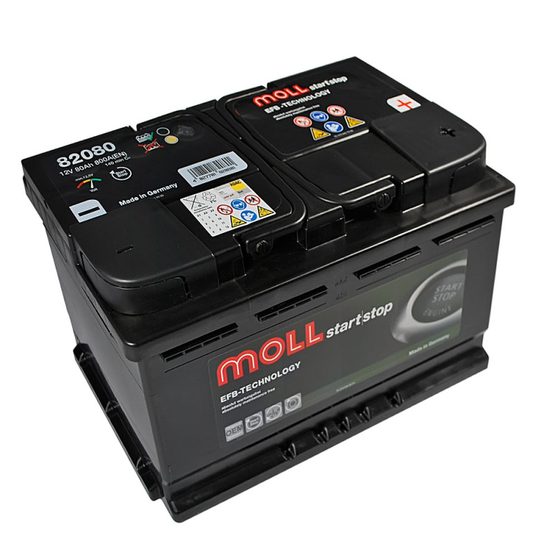 Автомобільний акумулятор MOLL EFB  80Ah 800A R+ (L4)