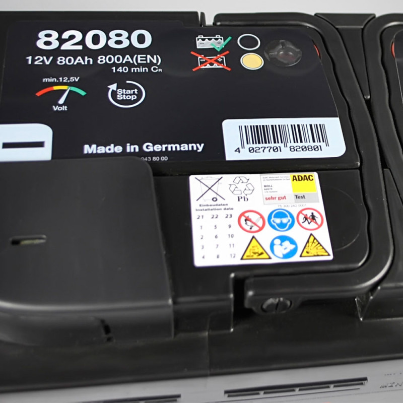 Автомобільний акумулятор MOLL EFB  80Ah 800A R+ (L4)