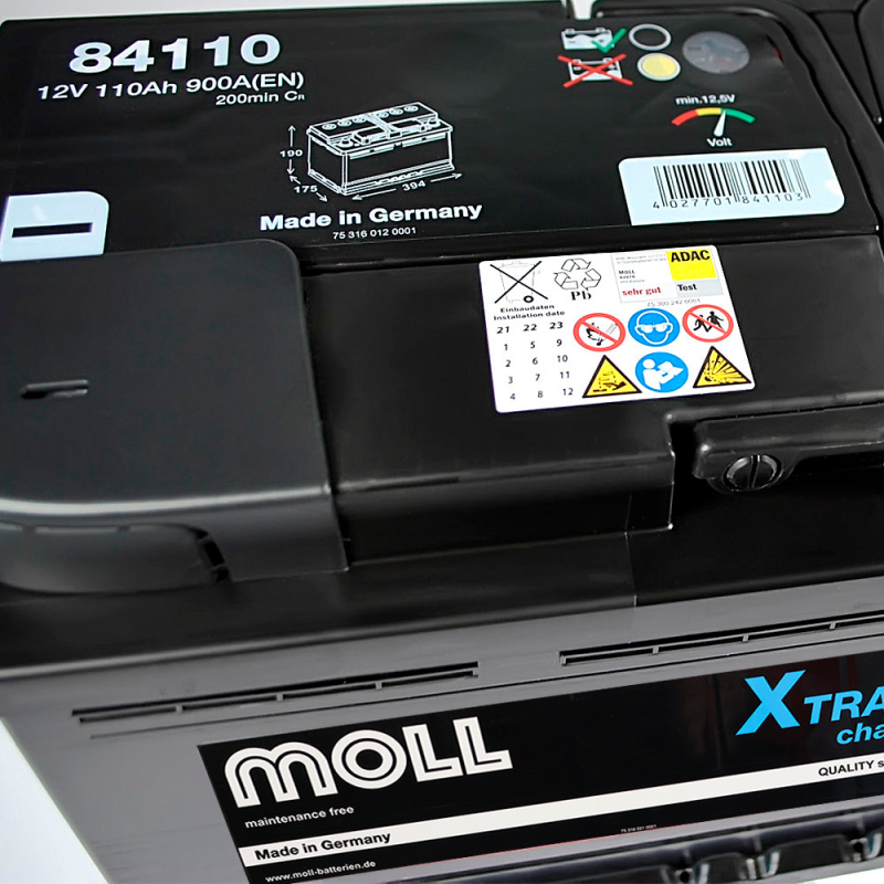 Автомобільний акумулятор MOLL X-Tra Charge 110Ah 900A R+ (L6)
