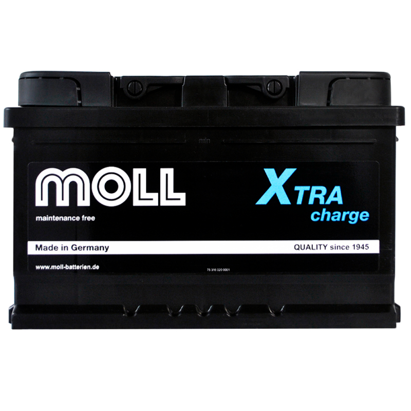 Автомобільний акумулятор MOLL X-Tra Charge 74Ah 700A R+ (LB3)