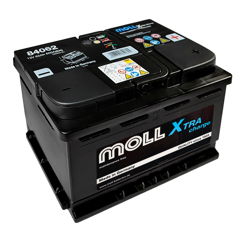 Автомобільний акумулятор MOLL X-Tra Charge 62Ah 600A R+ (L2)