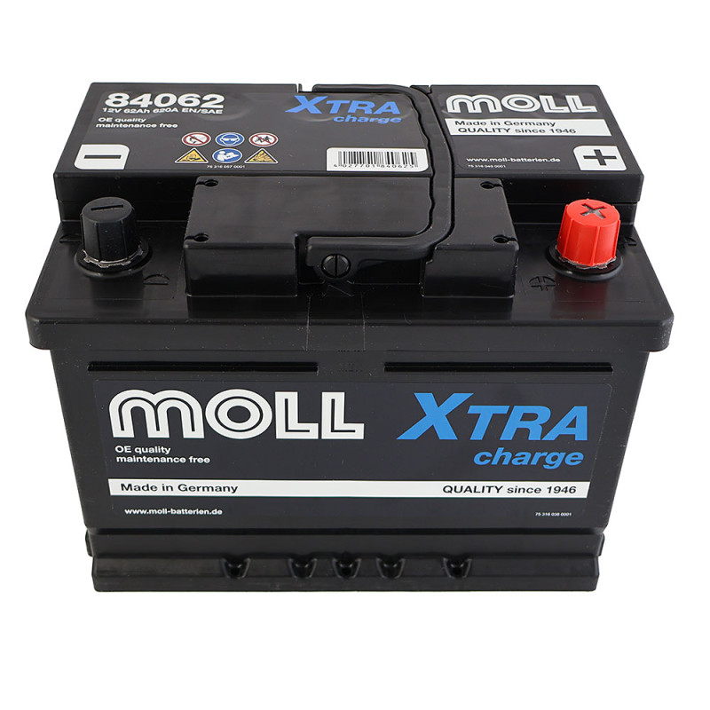 Автомобільний акумулятор MOLL X-Tra Charge 62Ah 600A R+ (L2)