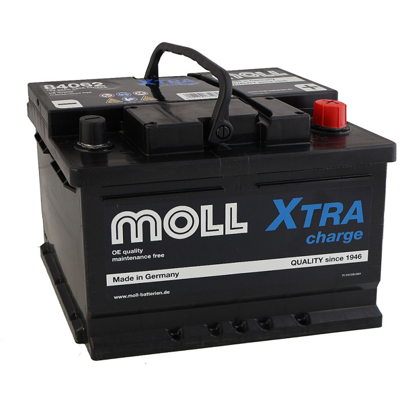 Автомобільний акумулятор MOLL X-Tra Charge 62Ah 600A R+ (L2)