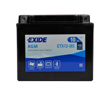 Мото акумулятор AGM ETX 12-BS EXIDE (12V, 10A)