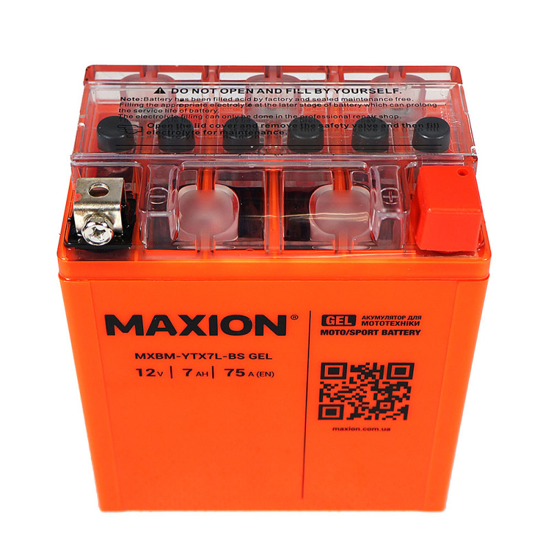 Мото акумулятор MAXION 24MXBM-YTX7L-BS GEL (12V, 7Ah, 75A, -/+)