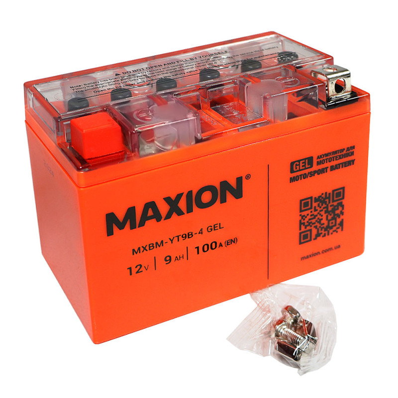 Мото акумулятор MAXION 24MXBM-YT9B-4 GEL (12V, 9Ah, 100A, +/-)
